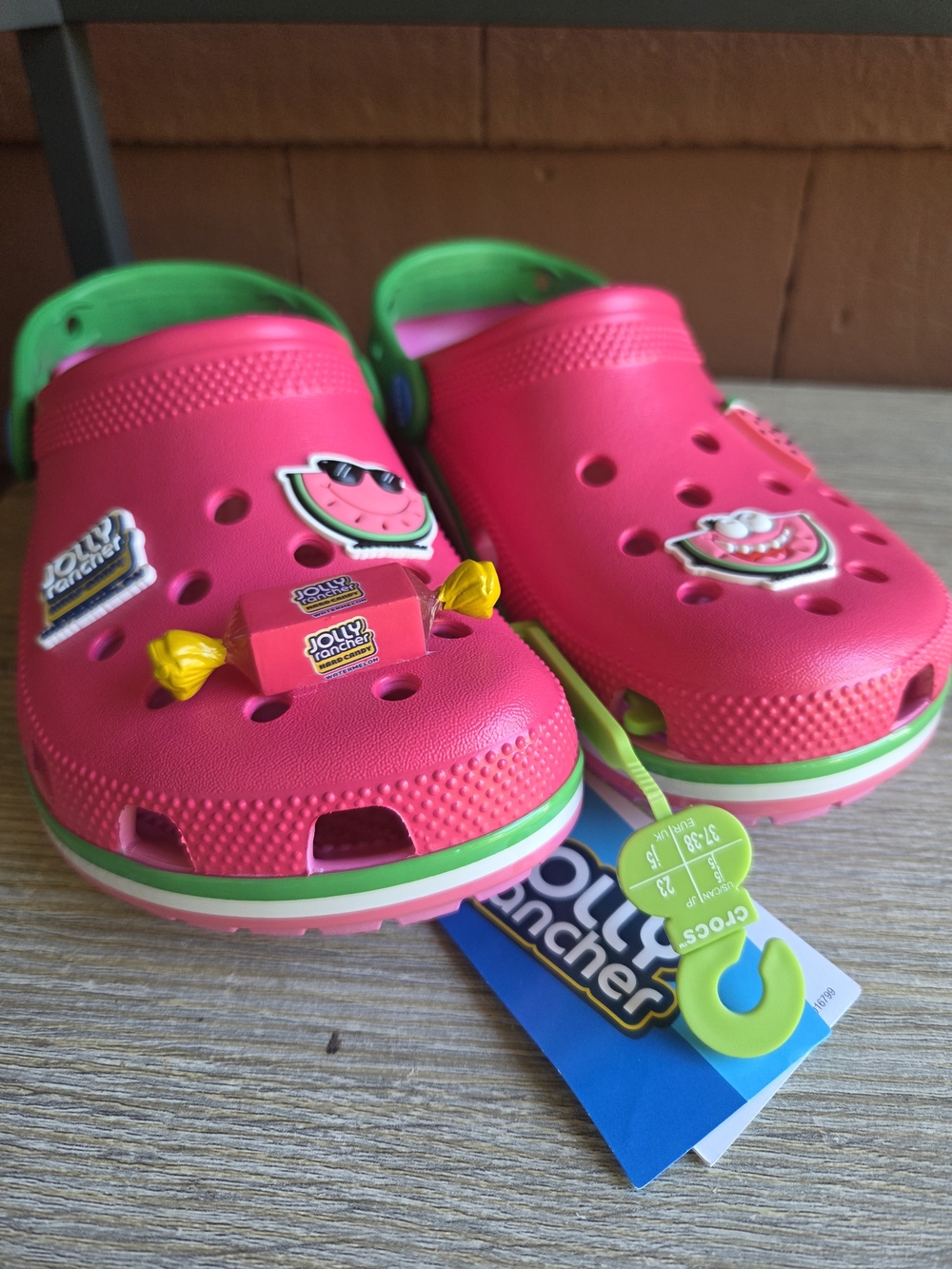 Crocs Jolly Rancher Classic Clog 209663-669 Pink Watermelon Youth J5 Unisex
